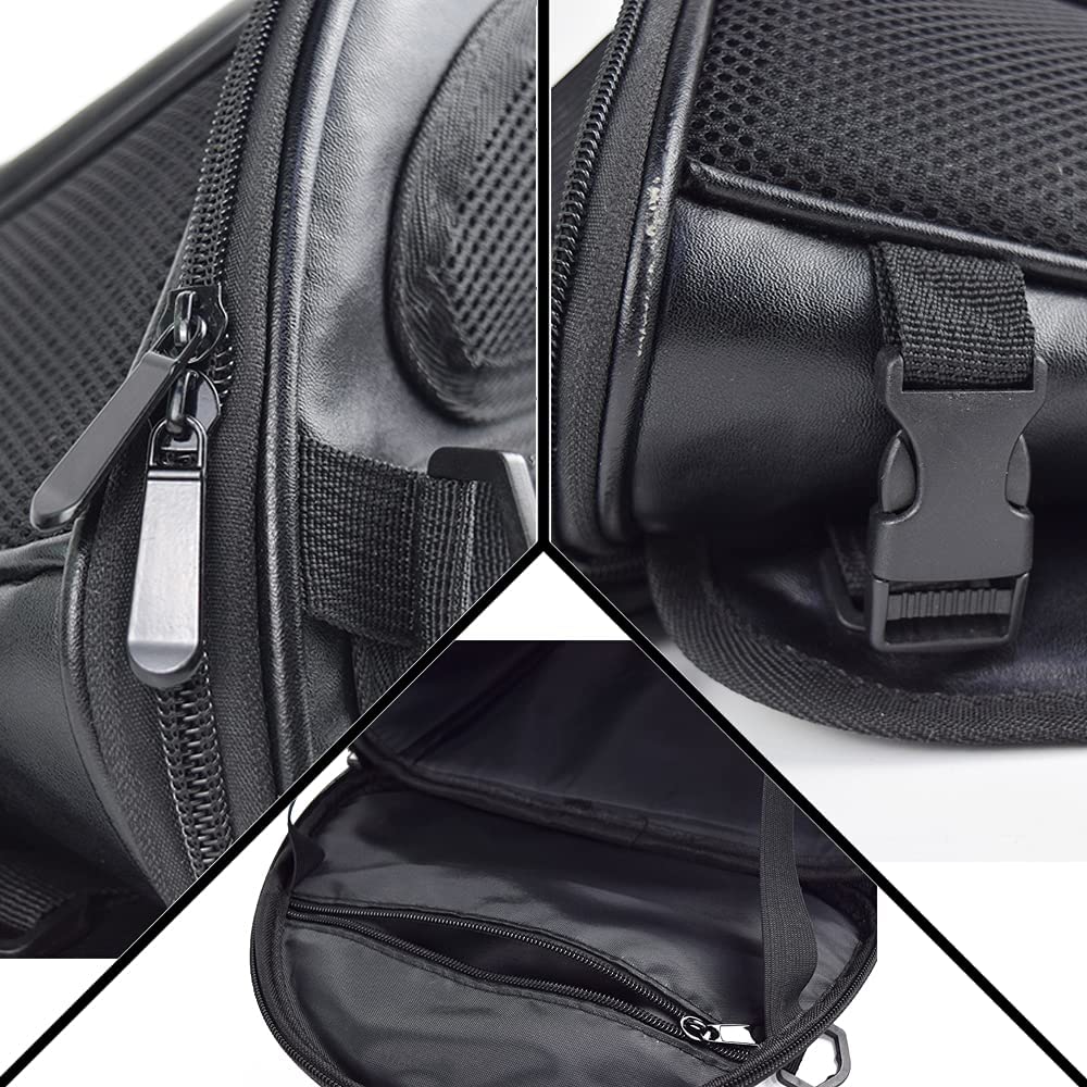 Lightweight Motorcycle Tail Bag – Compact 2L PU Leather Rear Seat Storage