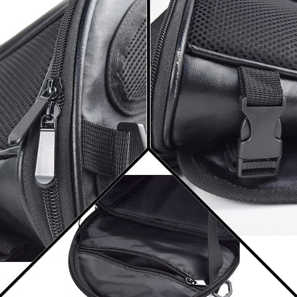 Lightweight Motorcycle Tail Bag – Compact 2L PU Leather Rear Seat Storage