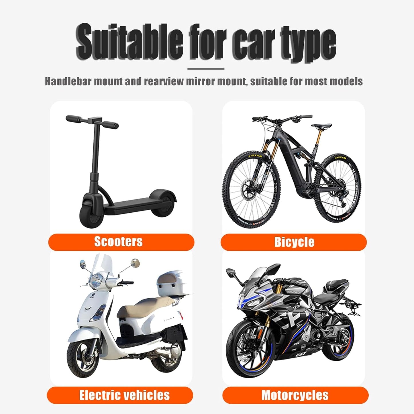 Vibration-Proof Motorcycle Phone Mount – 360° Octopus Grip