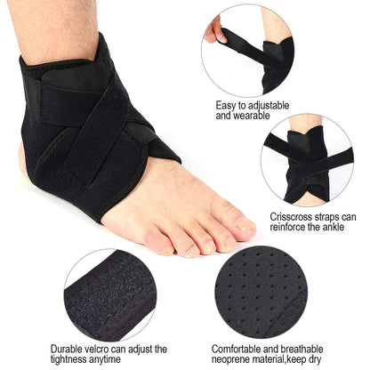 Adjustable Ankle Support Brace | Breathable Compression Guard for Sprains, Recovery & Sports