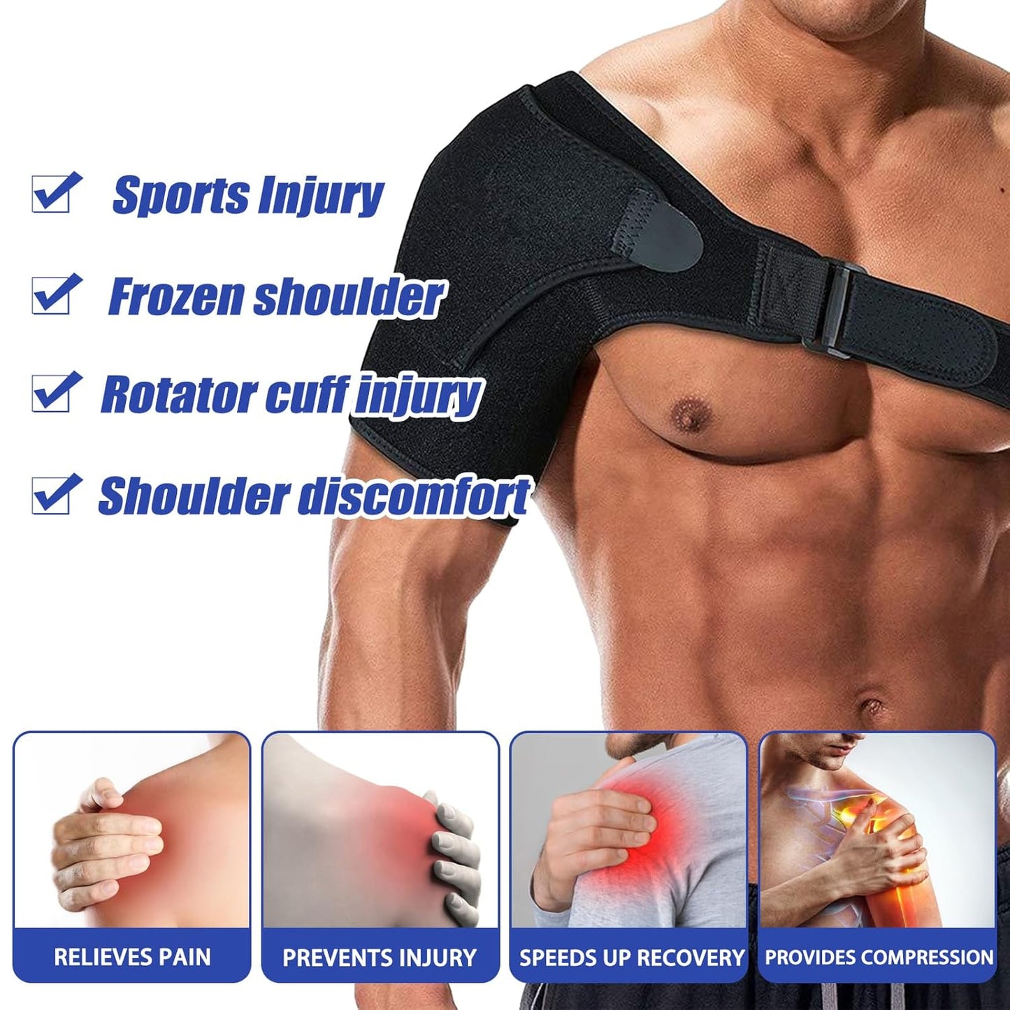Adjustable Shoulder Support Brace – Medical-Grade Compression Pad