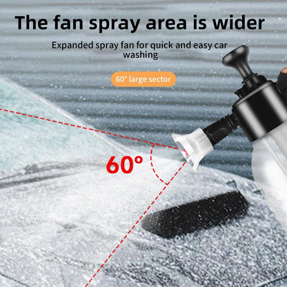 2L Hand-Pump Snow Foam Sprayer – High-Pressure Car Wash Bottle