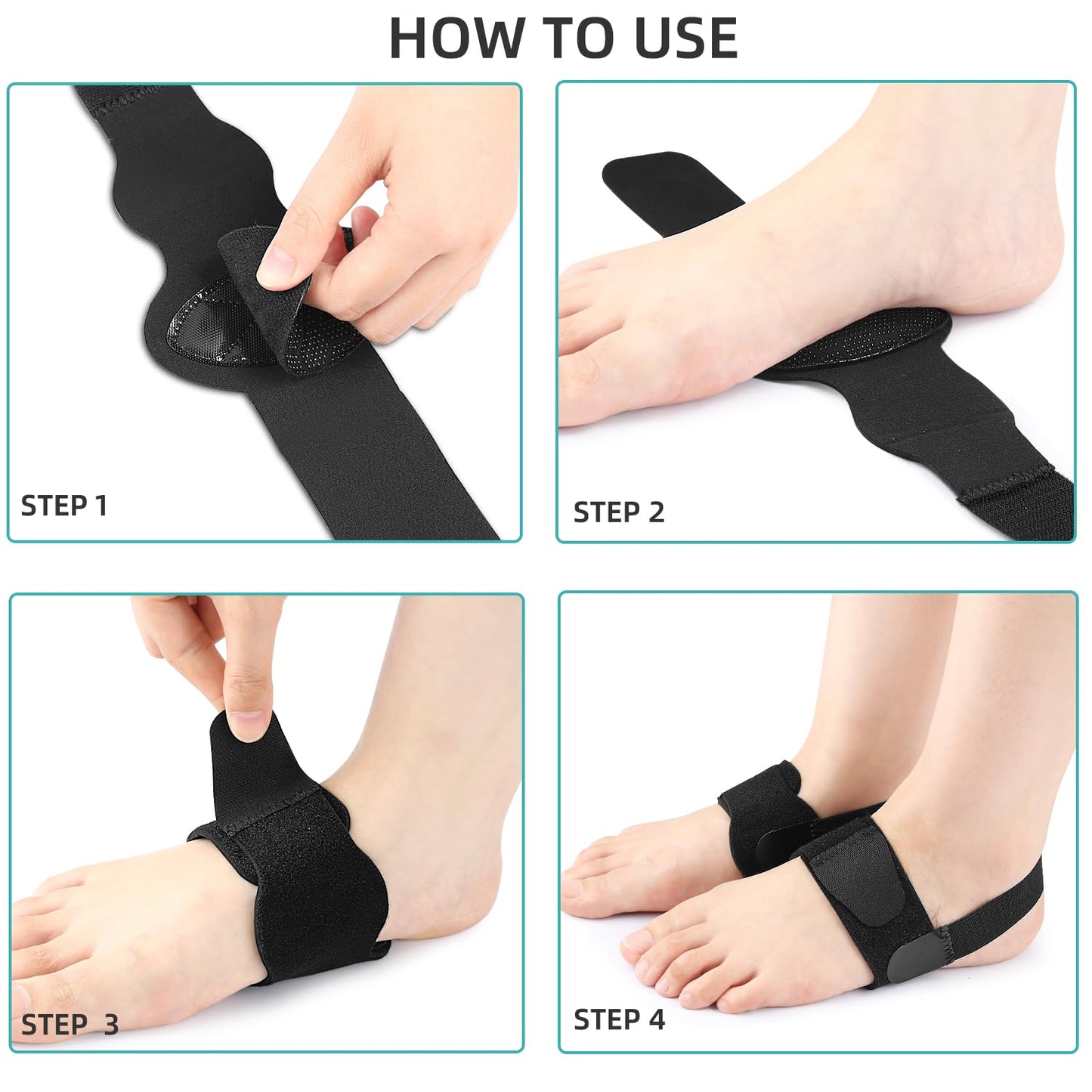 Professional Arch Support Braces | No-Slip Heel Strap Design for Flat Feet & High Arch Relief