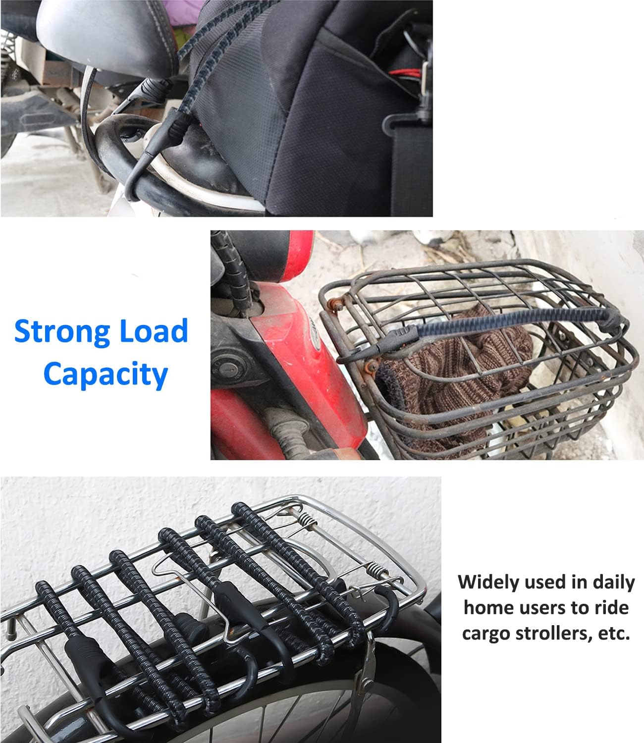 Heavy Duty Bungee Cords – UV Resistant Tie-Downs with Dual-Lock Hooks