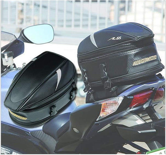 Expandable Adventure Tail Bag – Water-Resistant Pillion Seat Bag with Rain Cover