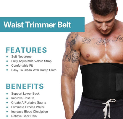 Waist Trimmer Belt – Belly Fat Burner & Sweat Support Wrap