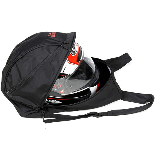 Foldable Motorcycle Helmet Bag Backpack – Water Resistant 24L Expandable Carrier for Full Face & Modular Helmets