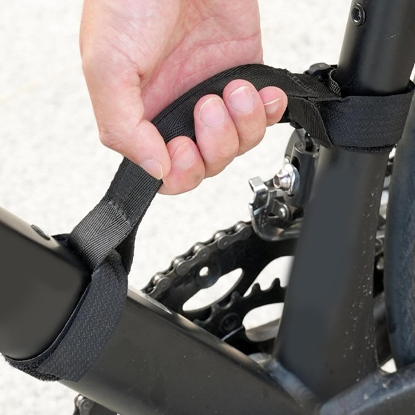 Heavy-Duty Bicycle Frame Carrying Handle – High-Strength Nylon Lifter Strap for Stairs & Commuting
