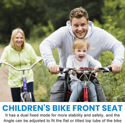 Front-Mounted Child Bicycle Seat with Handlebars & Pedals