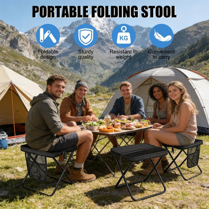 2-in-1 Portable Folding Stool & Crossbody Sling Bag – Ultralight 0.75kg Outdoor Chair (120kg Heavy Duty Capacity)