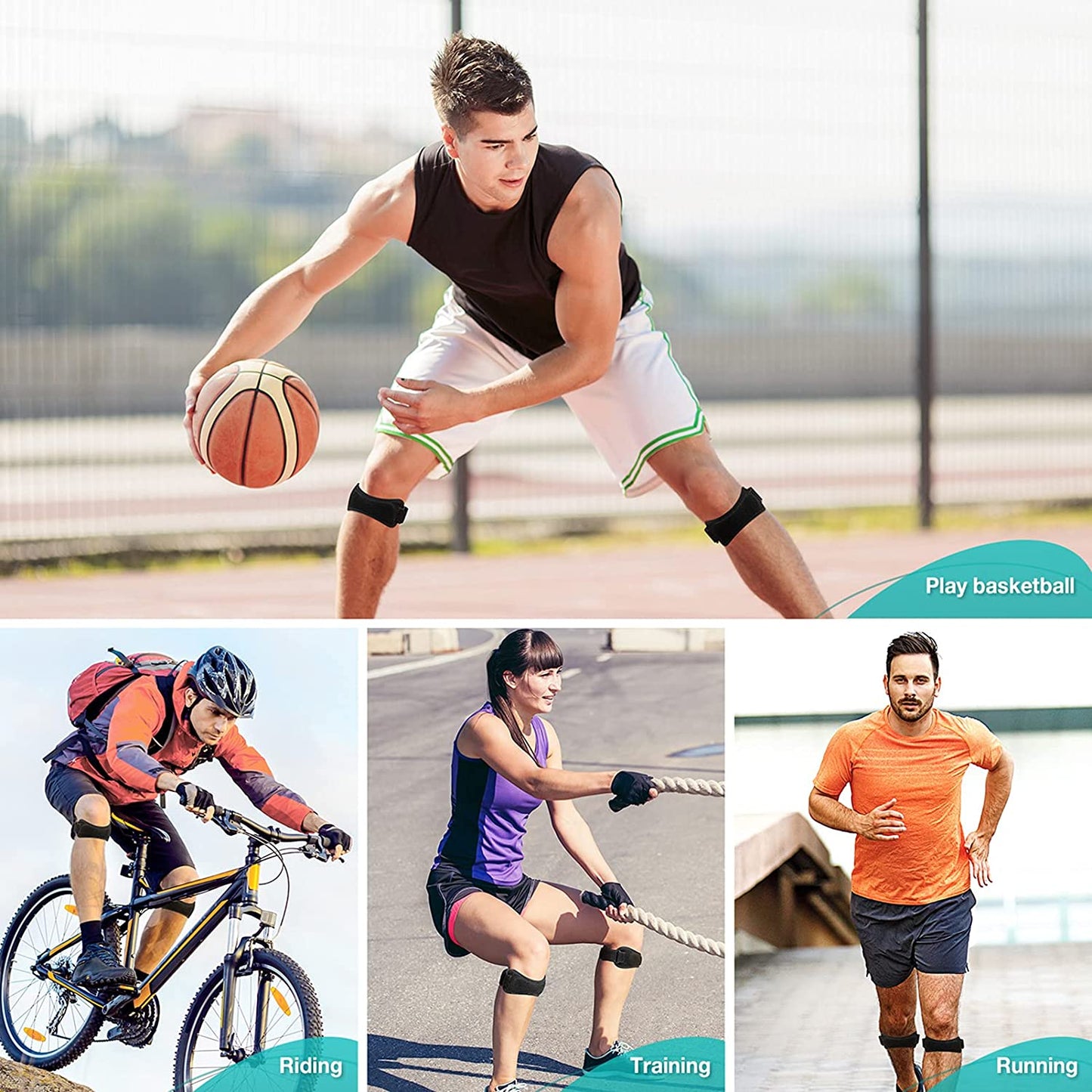 Single Strap Patella Knee Band | Adjustable Knee Support for Walking & Running | Patellar Tendon Support Strap for Pain Relief