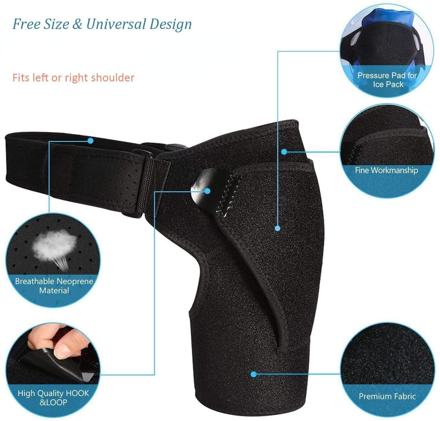 Adjustable Shoulder Support Brace – Medical-Grade Compression Pad