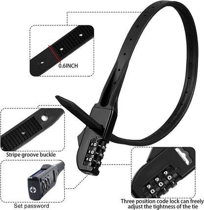Multi-Use Zip Tie Cable Lock – Heavy-Duty 3-Digit Combination Security Tie (55cm)
