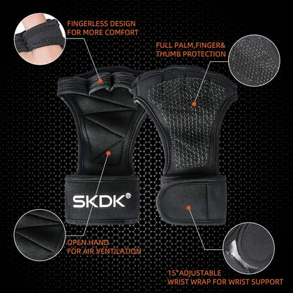 SKDK Weight Lifting Gloves – Full Palm Protection & Wrist Support