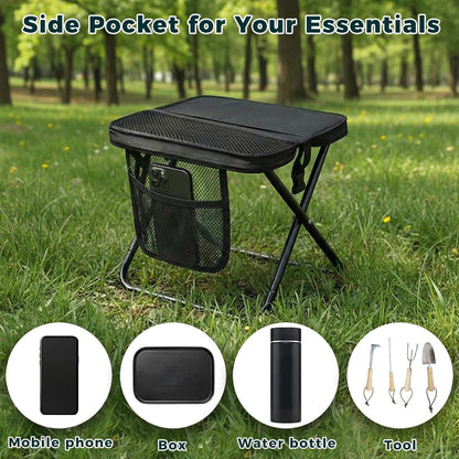 2-in-1 Portable Folding Stool & Crossbody Sling Bag – Ultralight 0.75kg Outdoor Chair (120kg Heavy Duty Capacity)