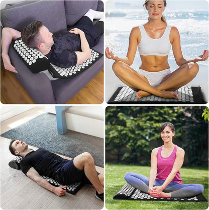 Premium Wellness Massage Mat & Pillow Set – High-Density Spike Yoga Mat for Body Relaxation & Muscle Tension Release
