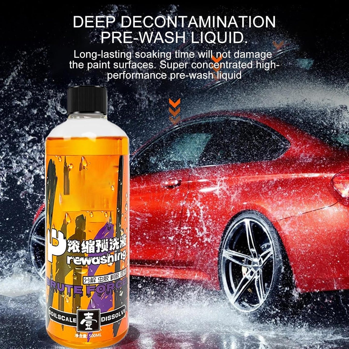 CHERRYCOOL Concentrated Pre-Wash Snow Foam (500ml) – Professional Anti-Scratch Car Wash | High-Cling Foam & Paint Protection