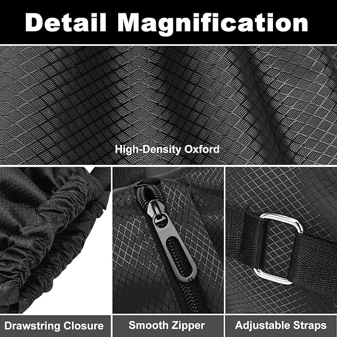 Water Repellent Drawstring Helmet Bag – Portable 24L Motorcycle Backpack for Full Face Helmets & Basketballs