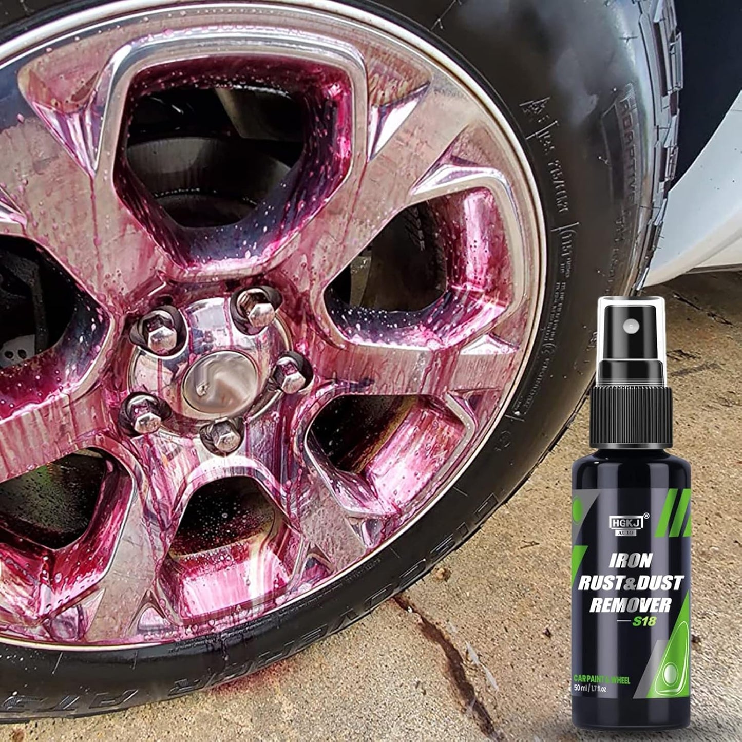 AosiDING Iron Remover Spray | Car Detailing Fallout and Rust Remover Kit for Brake Dust and Metal Contaminants