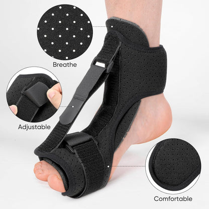 T2P Drop Foot Support Night Splint | Adjustable Plantar Fasciitis Relief Brace