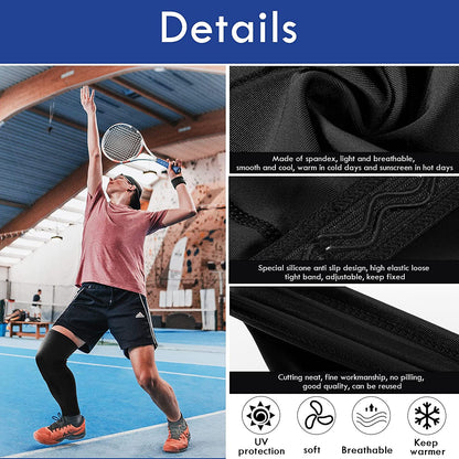 Ice Silk UV Leg Sleeves – Full Leg Compression & Sun Protection