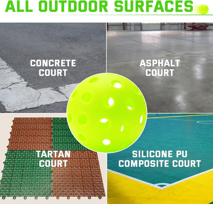 Longer Rally Pickleball Balls – Indoor & Outdoor (6-Pack)