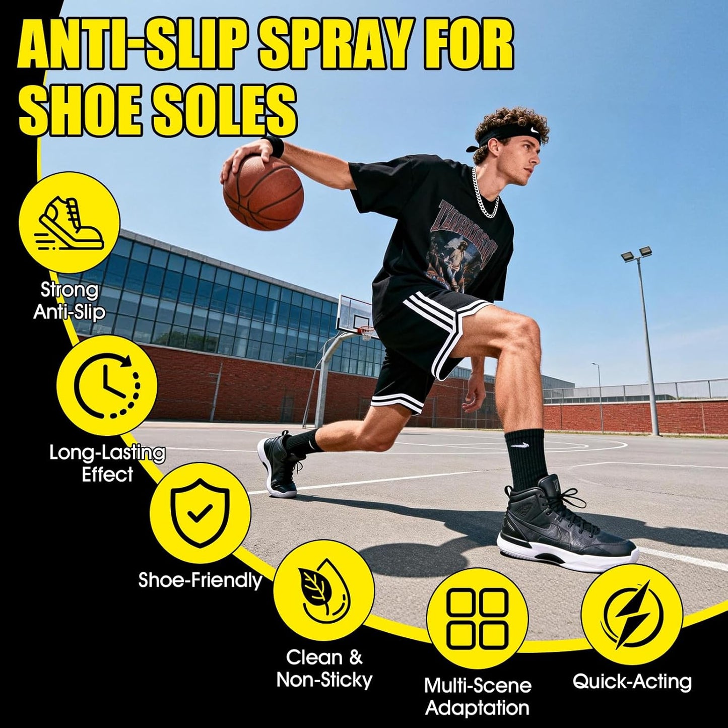 Elite Shoe Grip Spray – Nano-Particle Traction Booster for Basketball & Sports Shoes