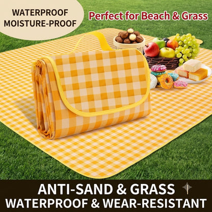 Large Waterproof Picnic Mat 200×200cm Leisure Sheet for 6-8 People Ultralight Foldable