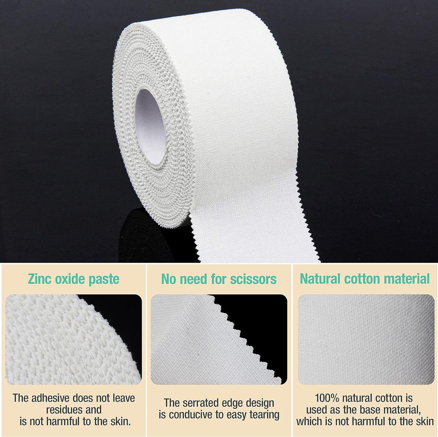 Premium Athletic Sports Tape | Strong Adhesive & Easy-Tear Joint Support
