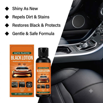 100ml Auto Plastic Restorer Kit Black Lotion for Dashboard Door Panel Bumper Tire Trim