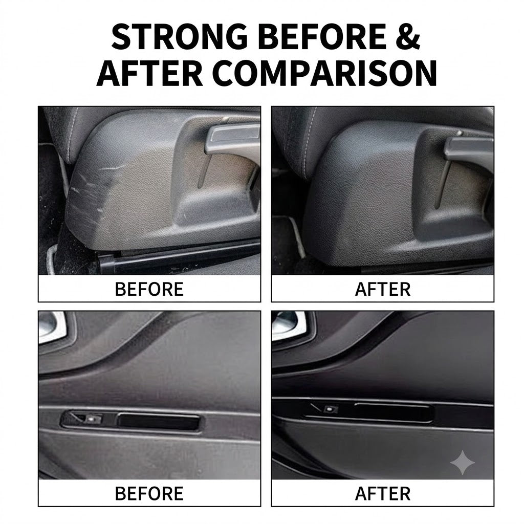 100ml Auto Plastic Restorer Kit Black Lotion for Dashboard Door Panel Bumper Tire Trim
