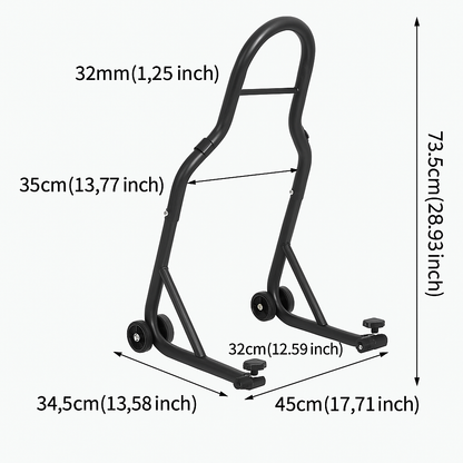 Heavy-Duty Motorcycle Paddock Stand – The "No-Wobble" Wheel Lift