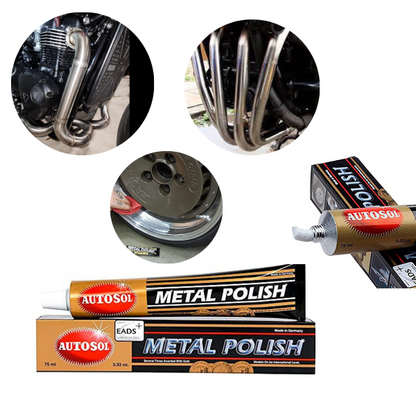 Autosol Metal Polish Tube For Chrome, Aluminium & Stainless Steel Cleaner Car, Motorcycle & Home Polish (35g / 75g)