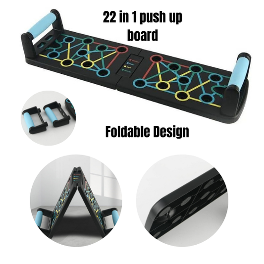 22-in-1 Foldable Push-Up Board | Multi-Functional Targeted Muscle Trainer