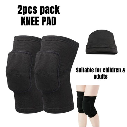 Protective Padded Knee Pads for Kids and Adults | Soft Sponge Knee Brace for Dance Volleyball Skating and Gymnastics | 2-Pack