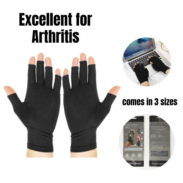 Premium Arthritis Compression Gloves – Open Finger Support for Joint Pain & Carpal Tunnel Relief