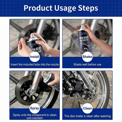 TUBEER 450ml Brake System Cleaner – High-Pressure Degreaser & Brake Dust Remover
