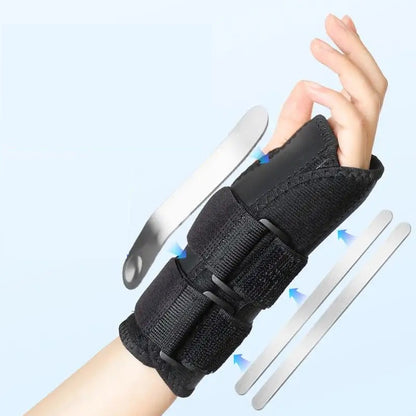 Dual-Splint Wrist Support Sleeve – Heavy-Duty Arm Compression & Hand Stabilizer for Active Wear
