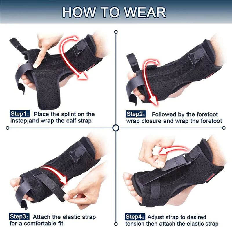 T2P Drop Foot Support Night Splint | Adjustable Plantar Fasciitis Relief Brace