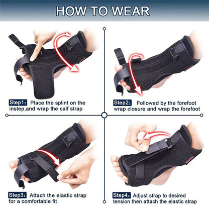 T2P Drop Foot Support Night Splint | Adjustable Plantar Fasciitis Relief Brace
