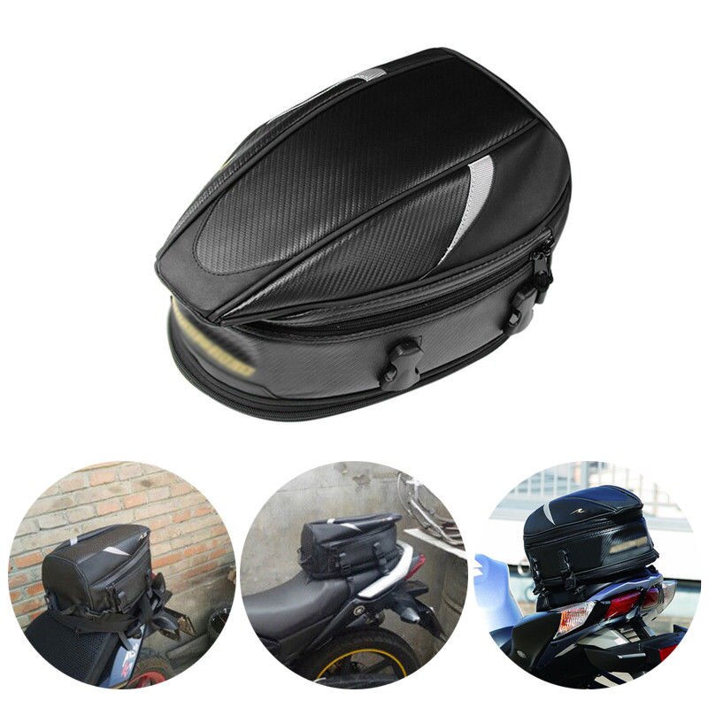 Expandable Adventure Tail Bag – Water-Resistant Pillion Seat Bag with Rain Cover