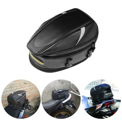 Expandable Adventure Tail Bag – Water-Resistant Pillion Seat Bag with Rain Cover