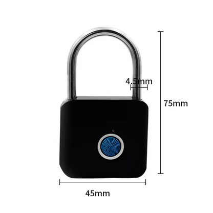 Smart Fingerprint Padlock Keyless Biometric Metal Lock for Gym Locker & Gate USB-C