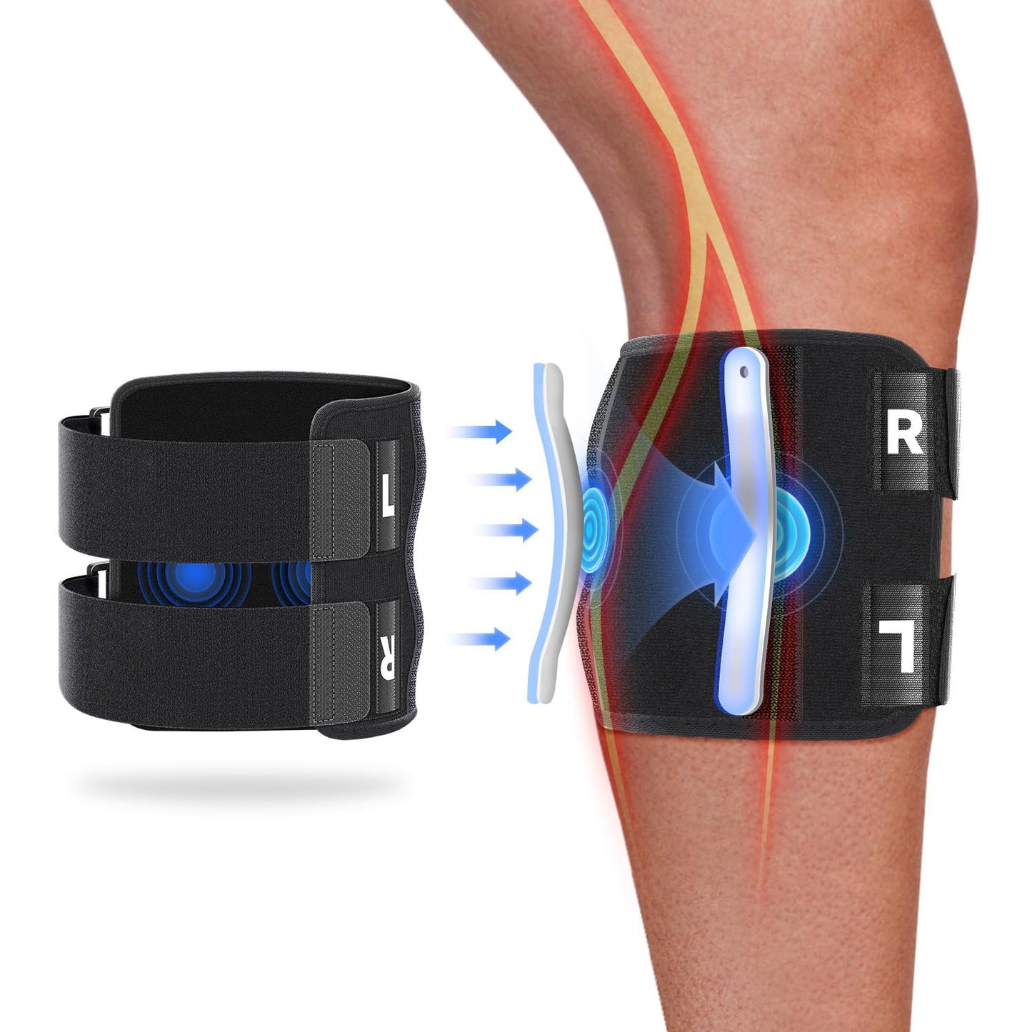 T2P Sciatica & Lower Back Pain Relief Knee Brace | Targeted Acupressure Support