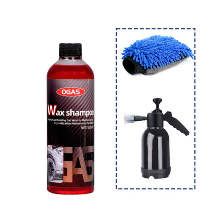 OGAS 500ml Wash & Wax Snow Foam Shampoo – Rich Suds pH-Balanced Paint Protection