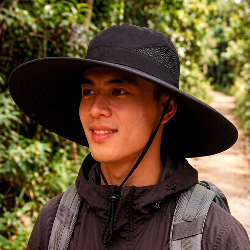 Unisex Wide Brim Sun Hat - Waterproof, Quick-Drying & Breathable Fishing & Hiking Bucket Hat