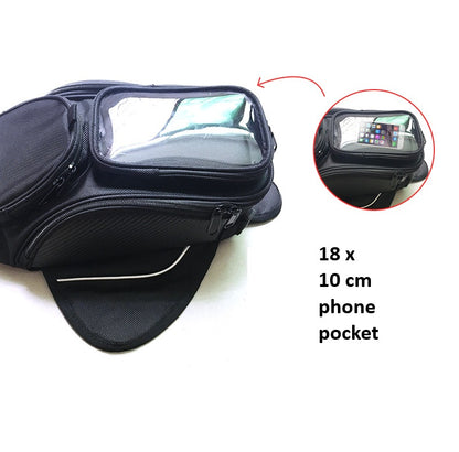 Magnetic Motorcycle Tank Bag – Heavy Duty Oxford with Phone Pocket