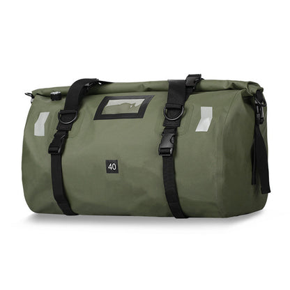 Adventure Waterproof Motorcycle Tail Bag – 40L/66L Heavy-Duty Tarpaulin Dry Duffle Bag for Touring
