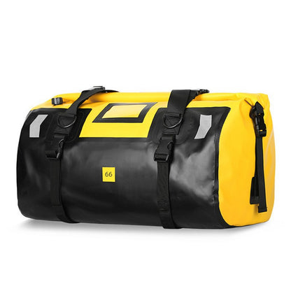 Adventure Waterproof Motorcycle Tail Bag – 40L/66L Heavy-Duty Tarpaulin Dry Duffle Bag for Touring