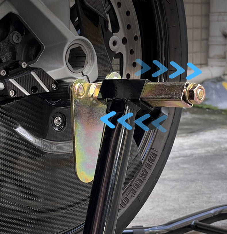 Heavy-Duty Motorcycle Paddock Stand – The "No-Wobble" Wheel Lift